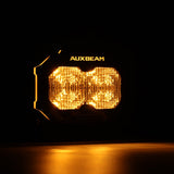 Auxbeam MASTER-T Series 3-Inch Flood Beam Off-Road Lights Amber Backlight