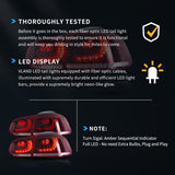 LED Tail Light Assembly With Amber Sequential Turn Signal For 2008-2014 VW Golf 6th Gen Mk6 Hetchback