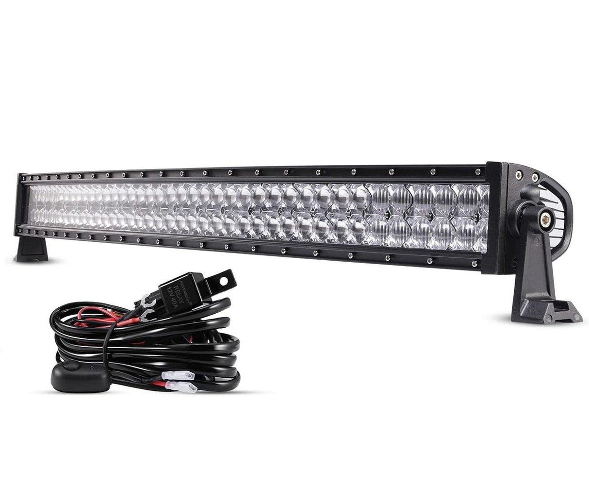 22 Inch-52 Inch 5D Series Straight/Curved Combo Beam Double Row LED Light Bar for Chevy Tahoe