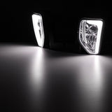 (2pcs/set) 45W DOT Approved LED Fog Lights with DRL for 2016-2018 Chevy Silverado 1500 (Chrome)