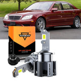 For 2001-2006 Mercedes-Benz S55 AMG with HID headlamps LED Light Bulbs High Low Beam Bundle