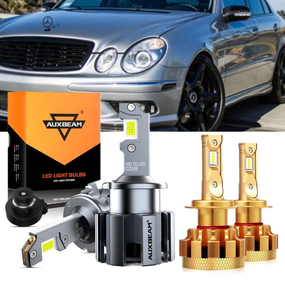 For 2001-2006 Mercedes-Benz CL55 AMG with HID headlamps LED Light Bulbs High Low Beam Bundle