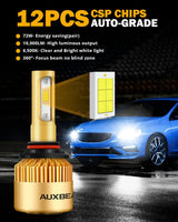 9005/HB3/H10 LED Headlight Bulbs 72W 10000LM S3 Series Fan Cooling 6500K Cool White | 2 Bulbs