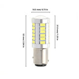 1157 P21/5W BAY15D 50W 33pcs-LED 3020SMD  Cool White/Amber/Red 8000LM LED Brake/Reverse/Parking/Tail/Turn signal Light