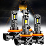 🆕H11+H11 LED Headlight Bulbs/Fog Lights Q15 Series Fanless & Wireless 60W 18000LM 6500K Cool White | 4 Bulbs