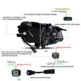 LED Headlight Assembly Dual Beam Projector Black For 2016-2022 Chevrolet Camaro 6th Gen