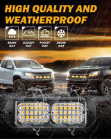(4PSC/SET) 24LED Emergency Surface Mount Grill Strobe Light for Trucks Vehicles ATV RV Cars Van
