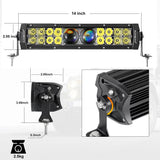 NEW 5D-PRO Series Spot Led Light Bars with DT Wiring Harness Kit For JEEP