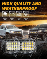 (4PSC/SET) 24LED Emergency Surface Mount Grill Strobe Light for Trucks Vehicles ATV RV Cars Van