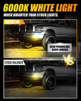 (2pcs/set) LED Fog Light Assembly w/ DRL+ Turn Signal Light for Dodge Ram 1500 2002-2008, Dodge Ram 2500/3500 2003-2009(Black)