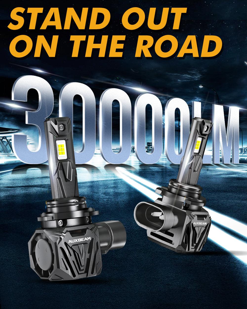🆕9005+9006 LED Headlight Bulbs Q40 Series Ultra-High Brightness 120W 30000LM 6500K Cool White | 4 Bulbs