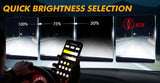 GX Bi-Color Smart Series 25000LM 110W LED Headlight Bulbs, with App Control Via Bluetooth & Dual Color Switchback