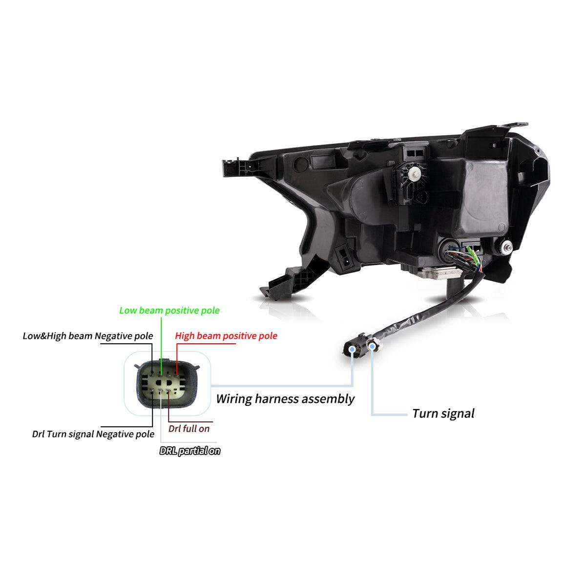 LED Headlight Assembly Reflection Bowl For 2015-2022 Ford Ranger 3th Gen P375