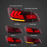 LED Tail Light Assembly With Sequential Turn Signal For 2013-2017 Honda Accord 9th Gen Sedan