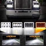 (2PCS/SET)  4x6 inch Sealed Beam LED Headlight with Hi/Low Beam DRL Turn Signal Light