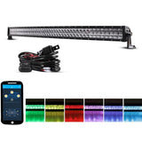 22"/32"/42" V-Series RGB Straight/Curved 5D lens Combo Beam Double Row LED Light Bar for 2002 Ford F150