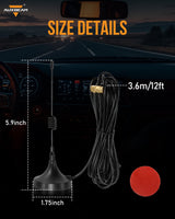 3.6m/12ft Antenna with Magnetic Base for Wireless Remote Control Switch Panel RC-800/AC-800/AC-1200/AS-400/AS-600/AS-800