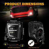 (2pcs/set) DOT Approved LED Fog Lights with DRL for 2013-2018 Dodge Ram 1500