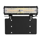LED Light Bar Steel License Plate Mounting Bracket Front Bumper Holder Fit for Most Trucks, Pickups, SUV, Jeep, 4x4, Cars (US Version)