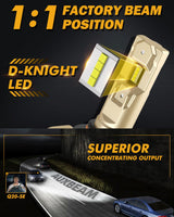 9006/HB4 LED Headlight Bulbs 60W 16000LM Q20-SE Series 1:1 OEM Factory Size 6500K Cool White | 2 Bulbs