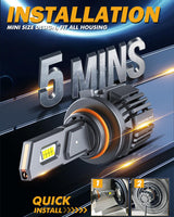 9005+9006 LED Headlight Bulbs 90W 20000LM F15 Series 20% Smaller Size 6500K Cool White | 4 Bulbs