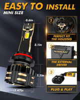9005/HB3 LED Bulb Fog Lights/Low Beam Lights 110W 25000LM GX Bi-Color Series High Power & Brightness Dual Color Switchback | 2 Bulbs