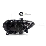 LED Headlight Assembly RGB Dual Beam Projector For 2018-up Ford Mustang 6th Gen Black