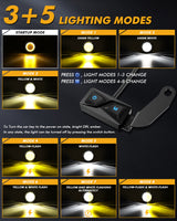2007 BMW R1200RT Motorcycle LED Spotlight Light 3+5 Light Modes