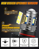 (2pcs/set) 5202/5201/PS24W/H16EU  Y2 Series 3-Sides Cool White/Golden Yellow LED Fog Light/DRL
