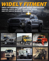 17" Rooftop Strobe Flashing Light Bar, 23 Flashing Modes Magnetic Mount Emergency Safety Warning Caution Beacon Lights