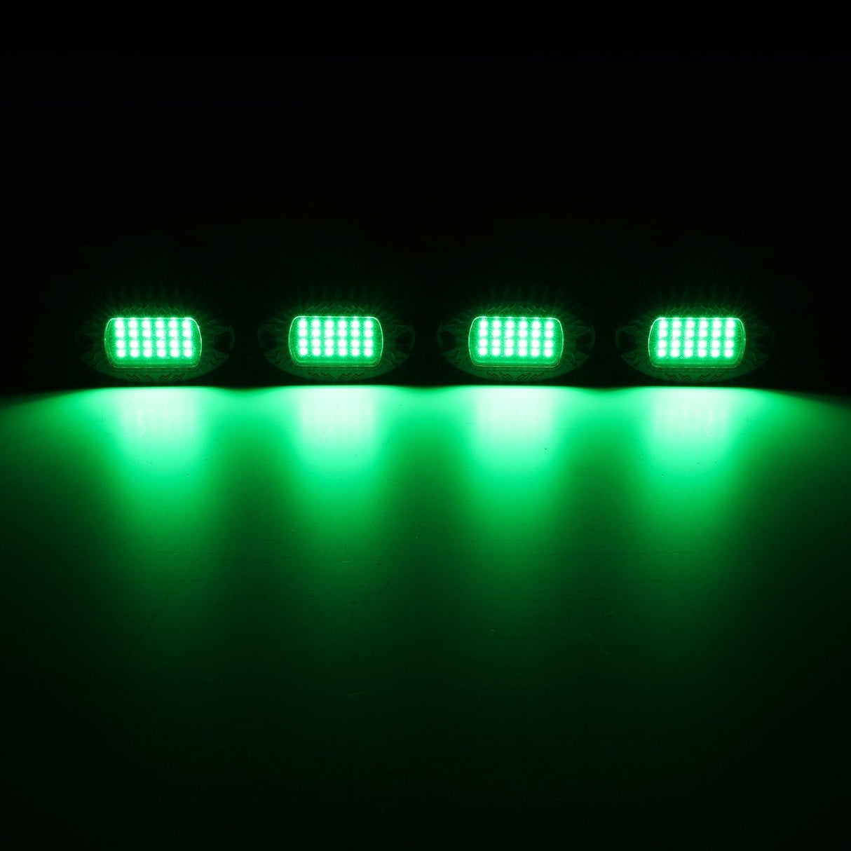 RGBW LED Rock Lights Kit with Bluetooth APP & Wireless Remote Control, Multicolor Neon Underglow Lights with Brake Light function for ATV UTV