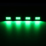 RGBW LED Rock Lights Kit with Bluetooth APP & Wireless Remote Control, Multicolor Neon Underglow Lights with Brake Light function for ATV UTV
