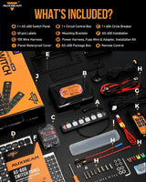 AS-600 RGB Slim Switch Panel with APP&Remote Control, Toggle/ Momentary/ Pulsed Mode Supported(One-Sided Outlet)