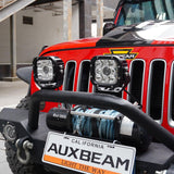 5 Inch 110W White/Amber Spot Light LED Driving Lights with Additional Amber Covers