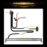 50 Inch 6 Modes White&Amber Curved Off Road Led Light Bar