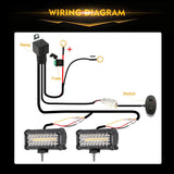 6 Modes Series 7 Inch 150W White&Amber LED Light Bar