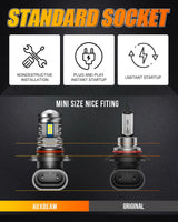 🔥(2pcs/set) Y2 Series 3-Sides Cool White/Yellow LED Fog Light/DRL