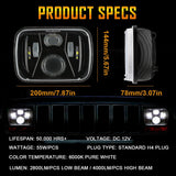 (2pcs/set) 110W 7x6 LED light Headlights for Jeep XJ YJ MJ