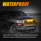 (3pcs/set)  LED Front Grille Lights Raptor Style Amber Light Fit for Dodge Ram 1500 2500 3500 (Amber shell/ Smoked shell）