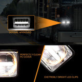 (4pcs/set) 4x6 Led Headlights Sealed Beam Headlights with DRL High Low Beam Replacement H4651 H4652 H4656 H4666 H6545 for Trucks Chevy GMC