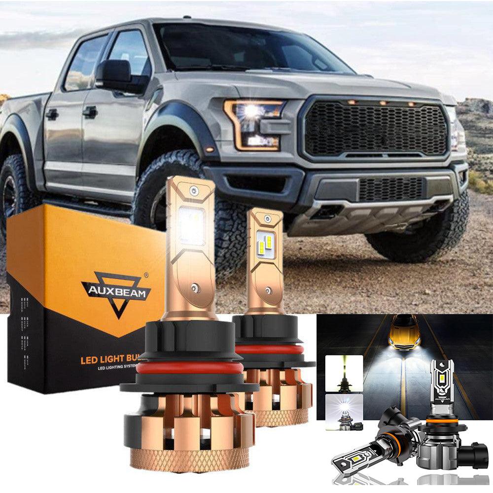 For 2000-2003 Ford F150 F-16 Plus Series 9007 Built-in Canbus Automotive Grade 14000LM LED Light Bulbs High Low Beam Bundle