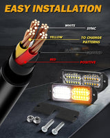 (4PSC/SET) 24LED Emergency Surface Mount Grill Strobe Light for Trucks Vehicles ATV RV Cars Van