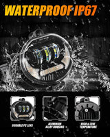 (2pcs/set) LED Fog Light Assembly w/ DRL+ Turn Signal Light for Dodge Ram 1500 2002-2008, Dodge Ram 2500/3500 2003-2009(Black)