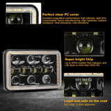 (2PCS/SET)  4x6 inch Sealed Beam LED Headlight with Hi/Low Beam DRL Turn Signal Light