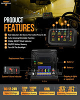 RB80 RGB Switch Panel, Toggle/ Momentary/ Pulsed Mode Supported (Two-Sided Outlet)
