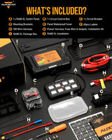 RA80 XL RGB Switch Panel, Larger Size, Toggle/ Momentary/ Pulsed Mode Supported
