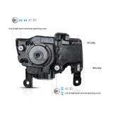 LED Headlight Assembly Full LED With Startup Animation/ Blue DRL For 2014-2022 Jeep Grand Cherokee (WK2）