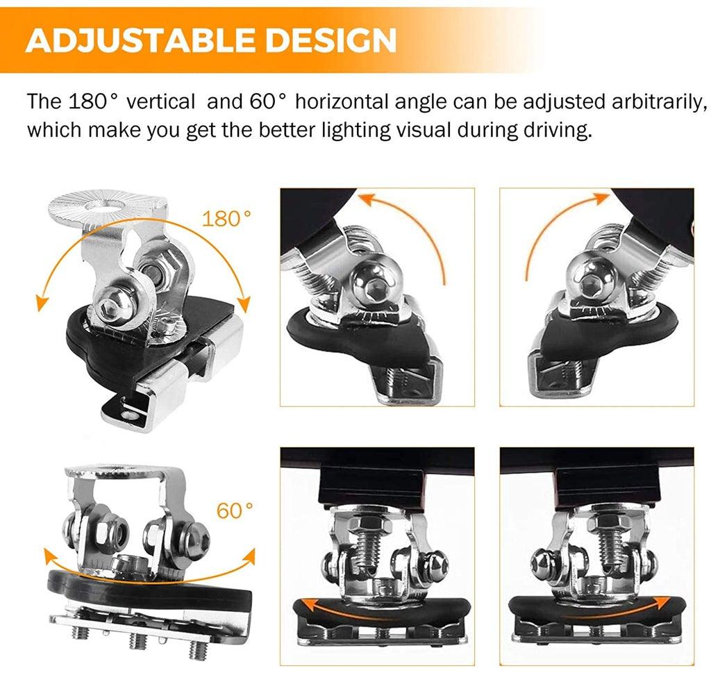 4" Classic-SM Series Spot Beam LED Pods Light + Universal LED Working Lights Mounting Brackets