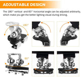 4" Classic-SM Series Spot Beam LED Pods Light + Universal LED Working Lights Mounting Brackets