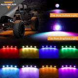 4Pcs RGB LED Rock Light Set with Bluetooth Controller